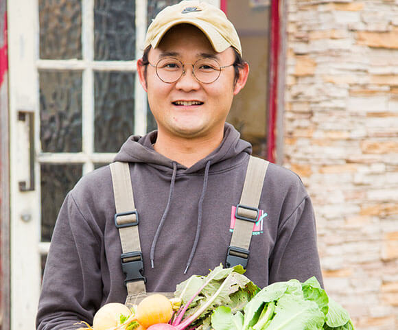 生産者笑顔